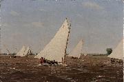 Thomas Eakins Sailboats Racing on the Delaware Spain oil painting artist